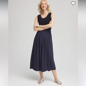 Chico’s Crochet Bodice Midi Maxi Dress. Size Large/Chico’s 2/US12.